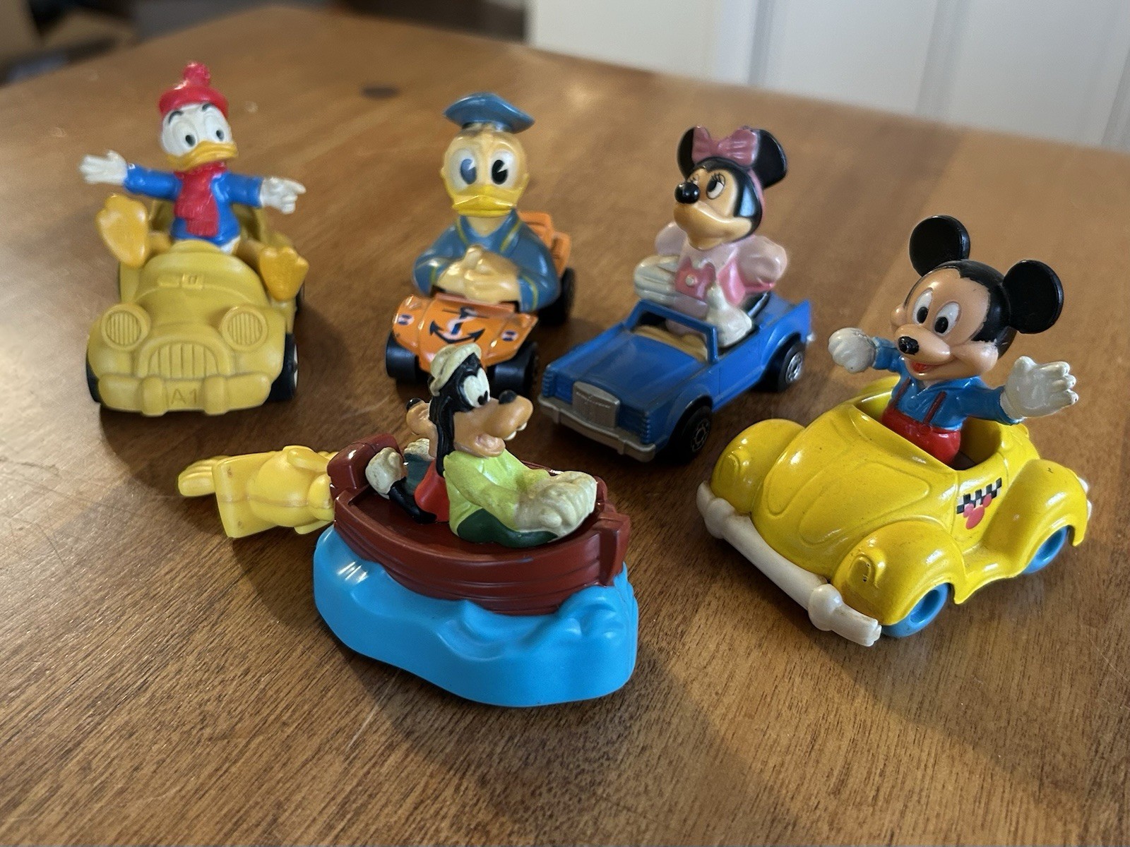 Vintage Lot of 5 Disney Cars- 1979 Matchbox, Burger King, etc. Driving Figures