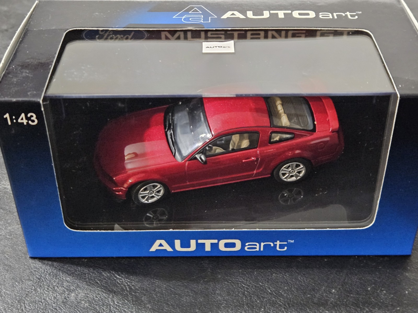 AUTOart 1:43 SCALE 2005 FORD MUSTANG GT COUPE IN RED. AUTO SHOW VERSION. NEW!
