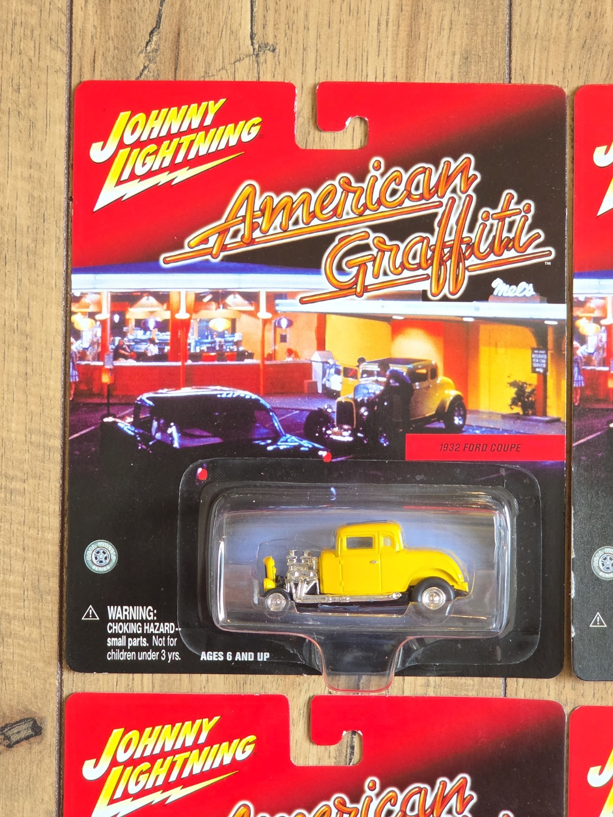 4 American Graffiti Johnny Lightning 1932 Ford Coupe, Willis, Custom Mercury