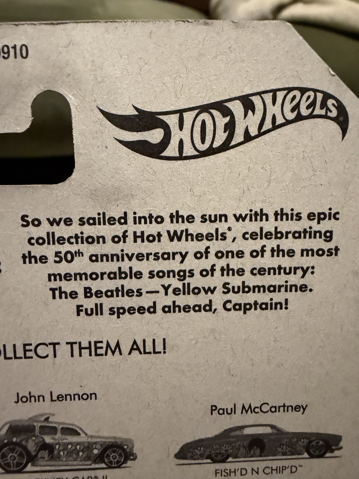 Hot Wheels 50th Anniversary The Beatles Yellow Submarine Full Set Of 6
