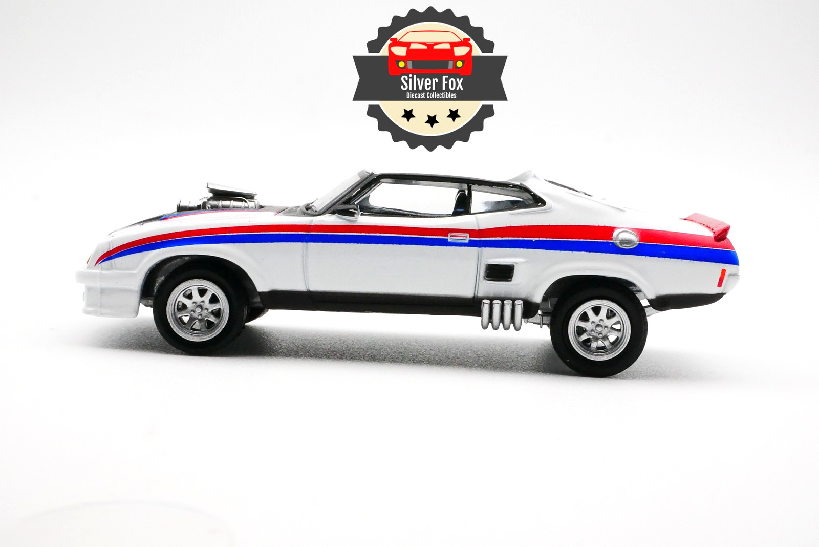 1973 FORD FALCON XB WHITE RACING 1/64 SCALE DIECAST COLLECTOR MODEL CAR