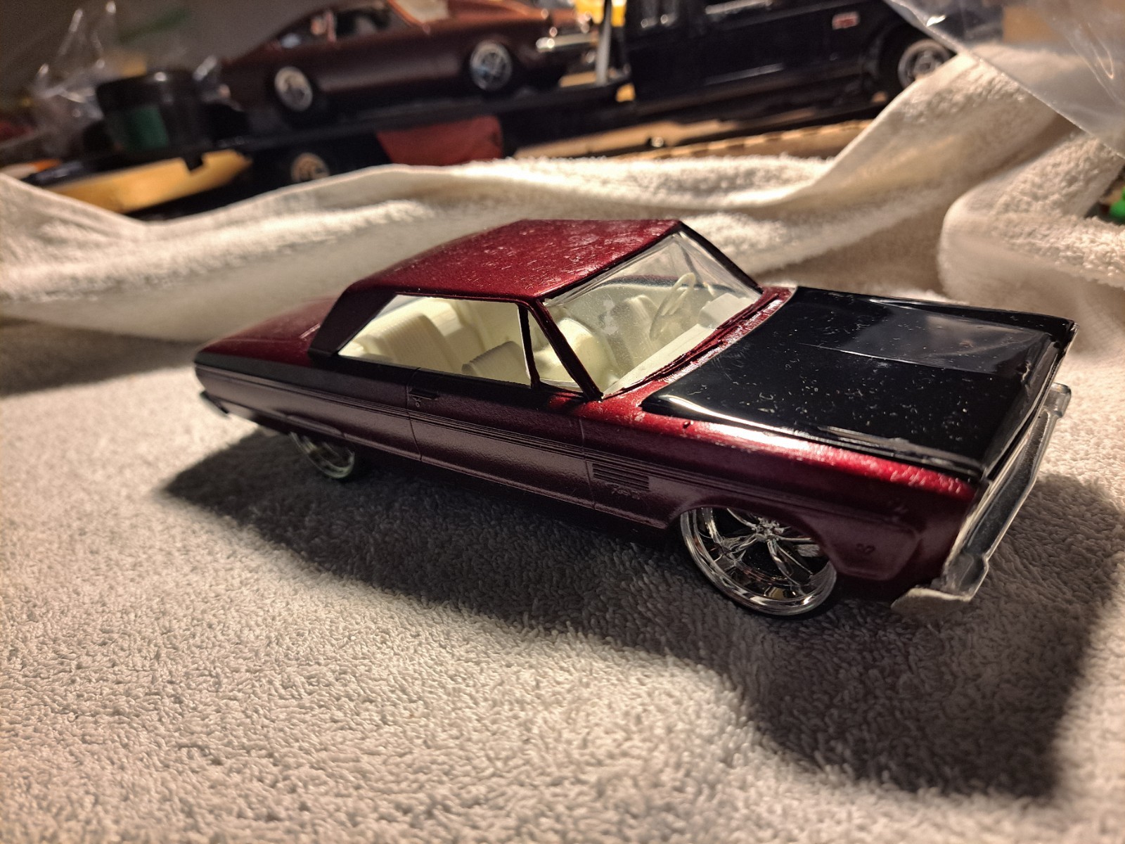 Ertl 1965 Model Car Vehicle – Burgundy/Black Colors Used