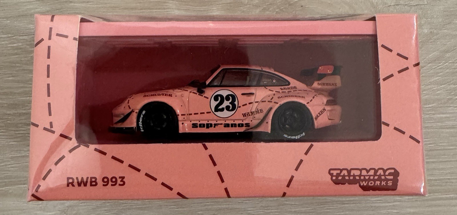 Tarmac Works 1:64 Diecast Porsche RWB 993 Sopranos “Pink Pig”