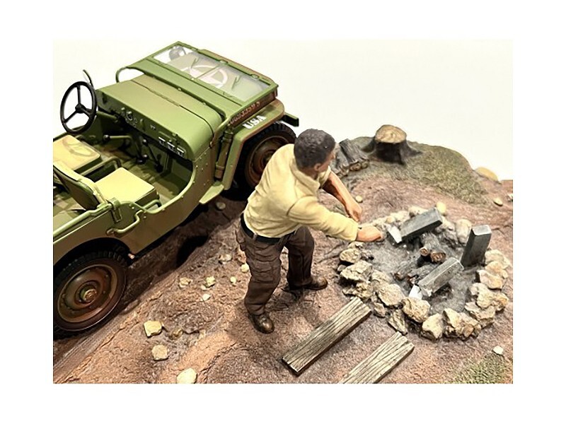 “4X4 MECHANIC” FIGURE 3 FOR 1/18 SCALE MODELS BY AMERICAN DIORAMA 18013