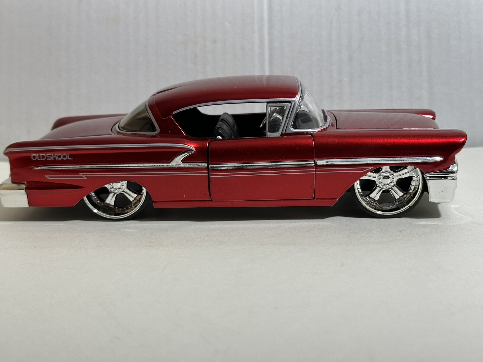 JADA DUB 1958 CHEVY IMPALA CANDY RED 1:24 DIECAST MODEL CAR NEW NO BOX