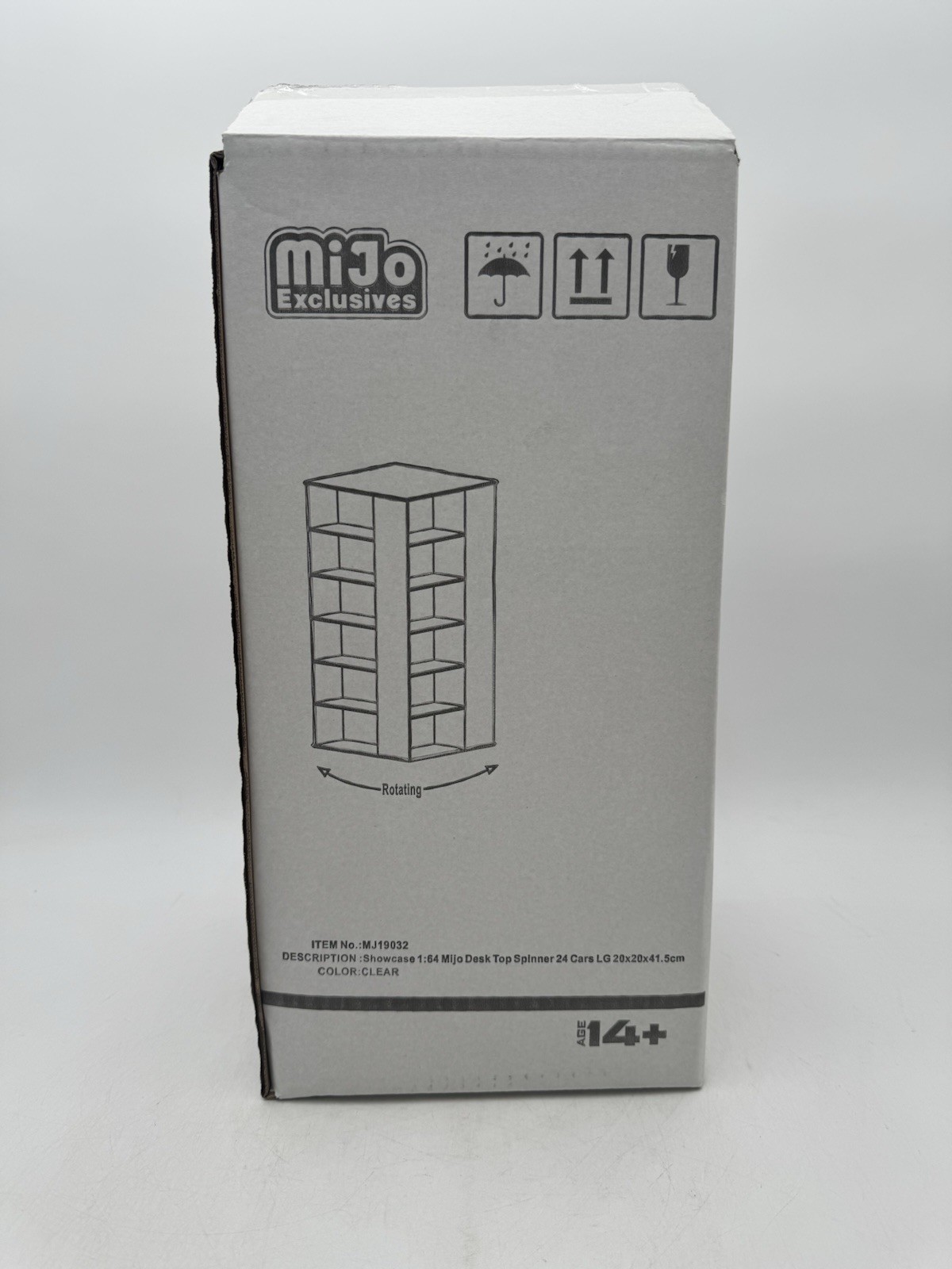 MiJo Exclusives Desk Top Spinner 24 Car Display Case-Open Box-CARS NOT INCLUDED!