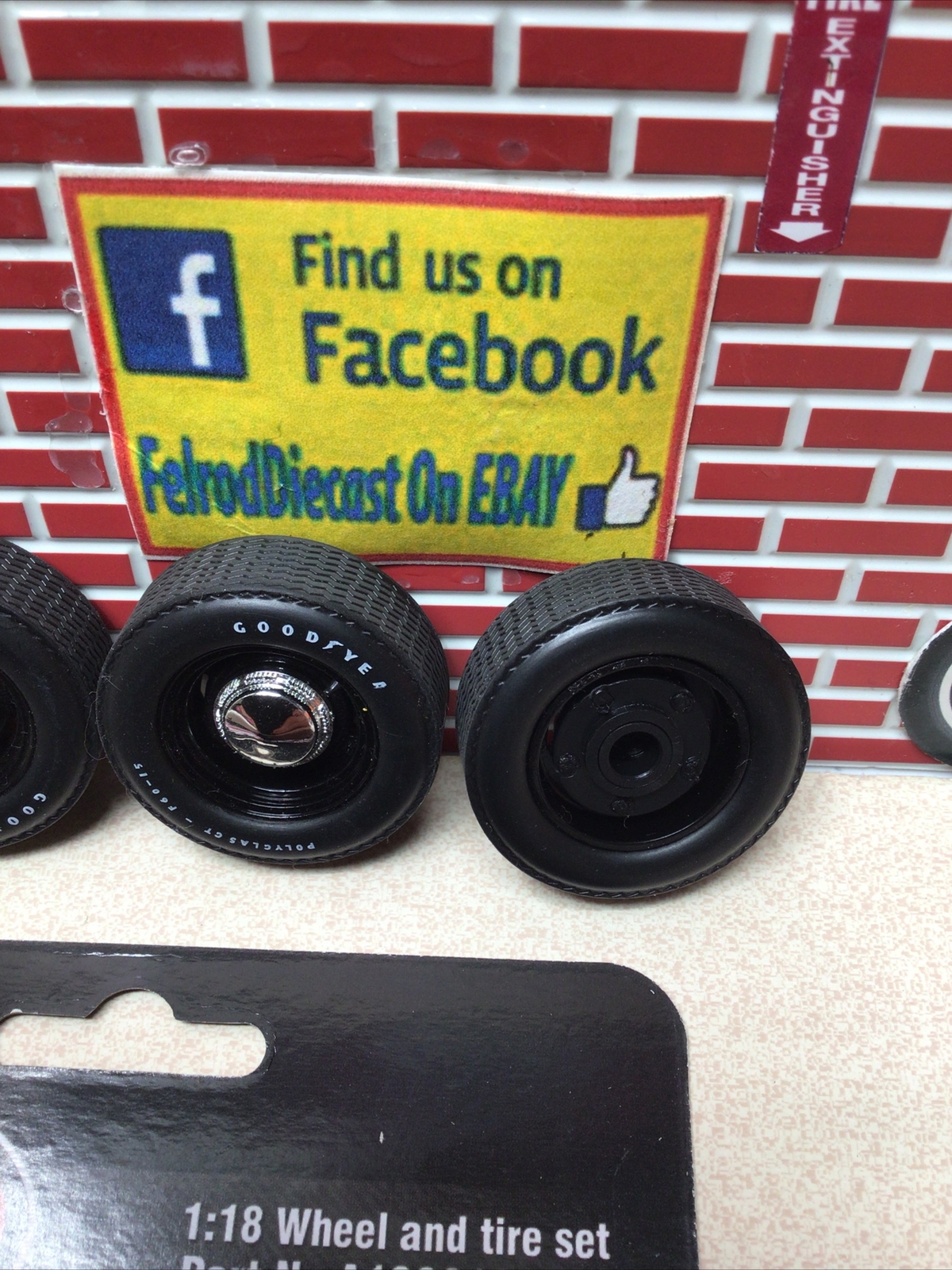 1/18 ACME Mopar Black Steel Wheel and Tire Set A1806123W Last Ones In Stock