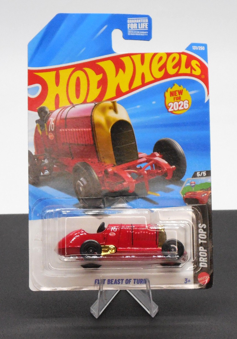 HOT WHEELS 2026 FIAT BEAST OF TURIN ROSSO CORSA 131/250 JJH48 DROP TOPS NEW