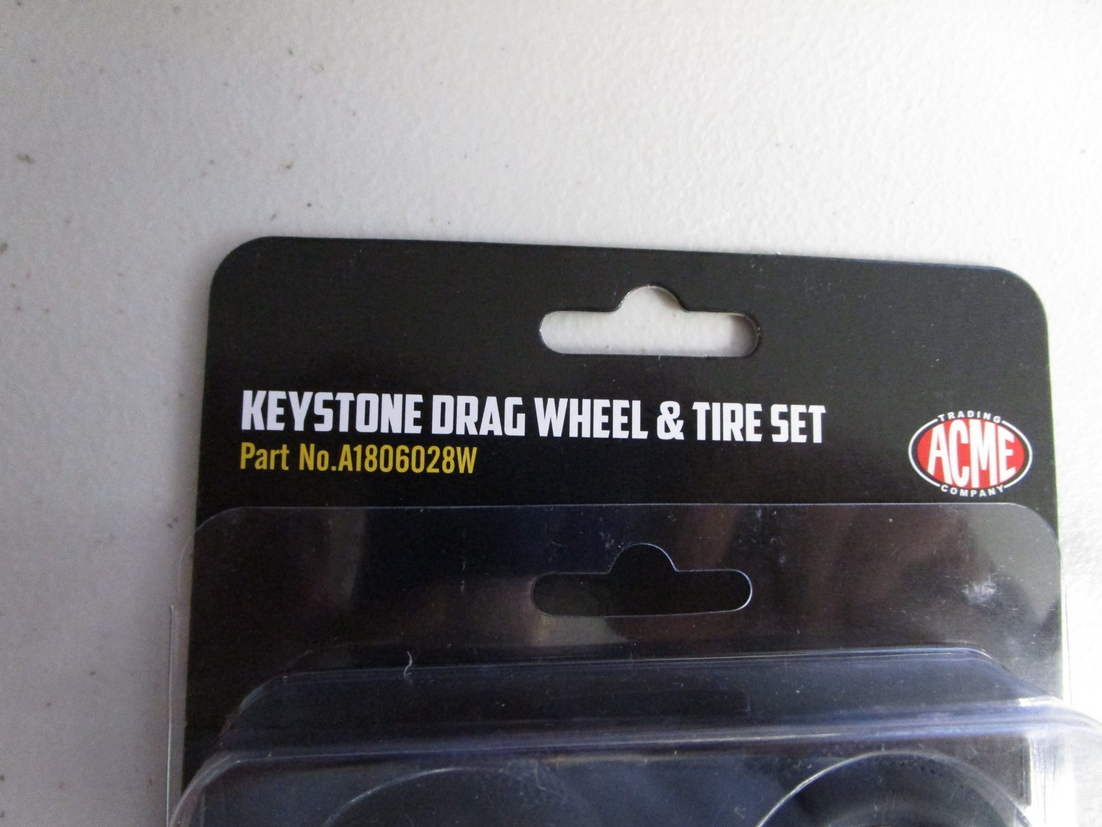 1/18 Acme Keystone Drag Wheel and Tire Set #A1806028W, New In Package