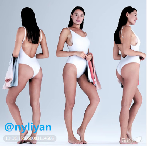 1/18 Miniatures White Swimsuit Beauty Girl Scene Props Model Figures For Cars