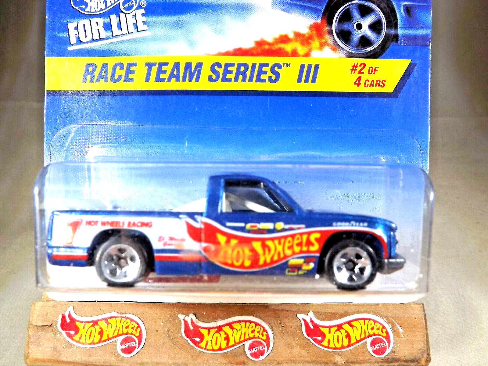 1997 Hot Wheels #534 Race Team Series lll 2/4 CHEVY 1500 Blue w/Chrome 5 Spokes