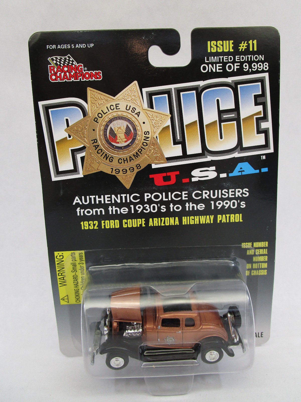 Racing Champions Police USA #11 1932 Ford Coupe Arizona Highway Patrol