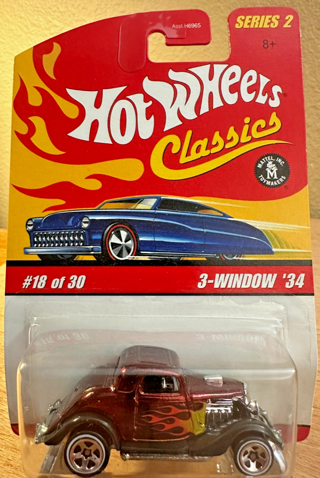 Hot Wheels Classics Series 2 #18/30 Ford 3-Window ’34 Spectraflame Dark Maroon