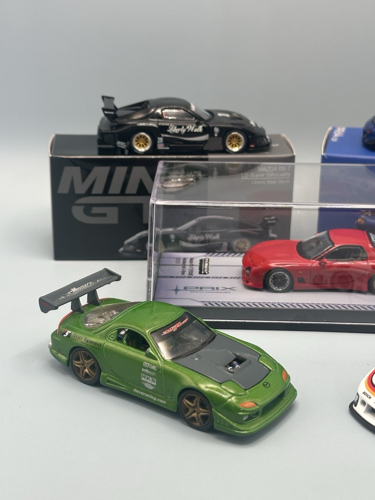 Tarmac Pop Race Mini Gt Re Amemiya Mazda FD 3s RX7 Lot Of 5 1/64 Diecast Model