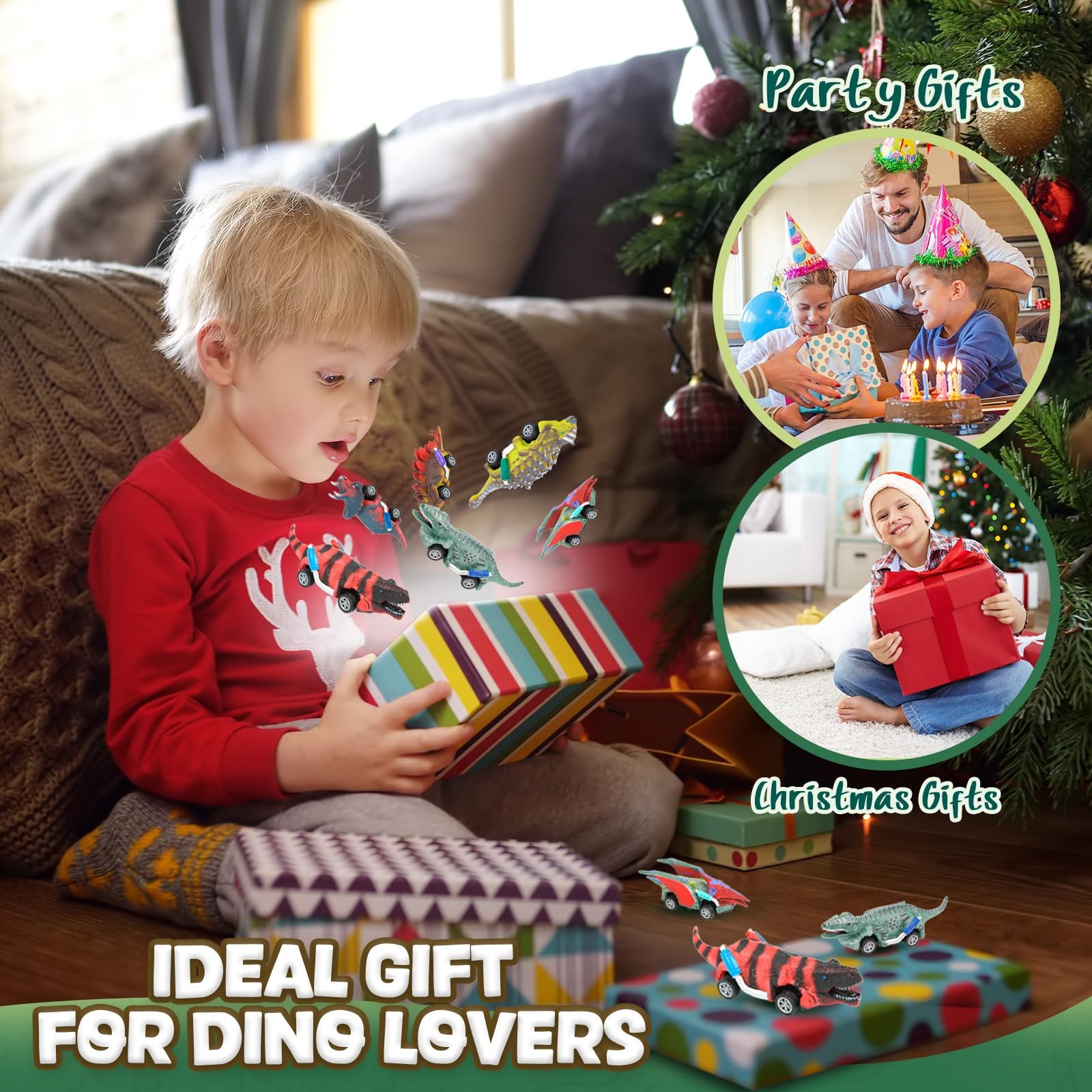 Educational Toys for 3 4 5 6 7 8 9yr Year Old Boys Birthday Gift Dinosaur Cars