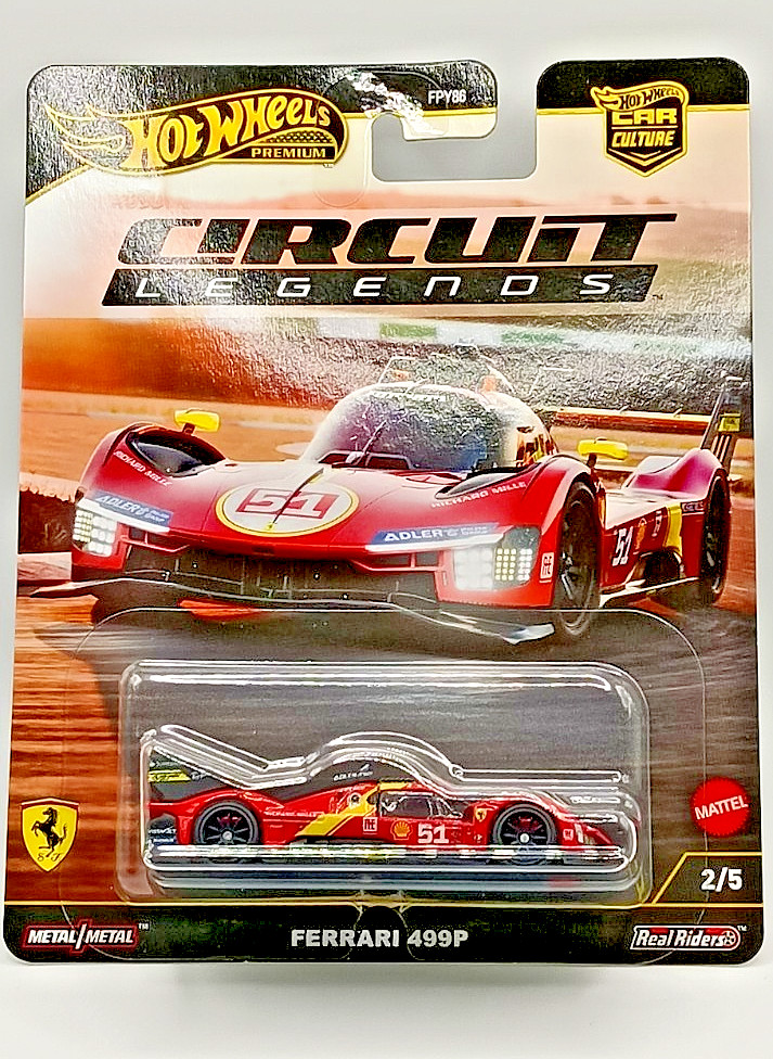 2025 Hot Wheels Premium Car Culture Circuit Legends Ferrari 499P 2/5