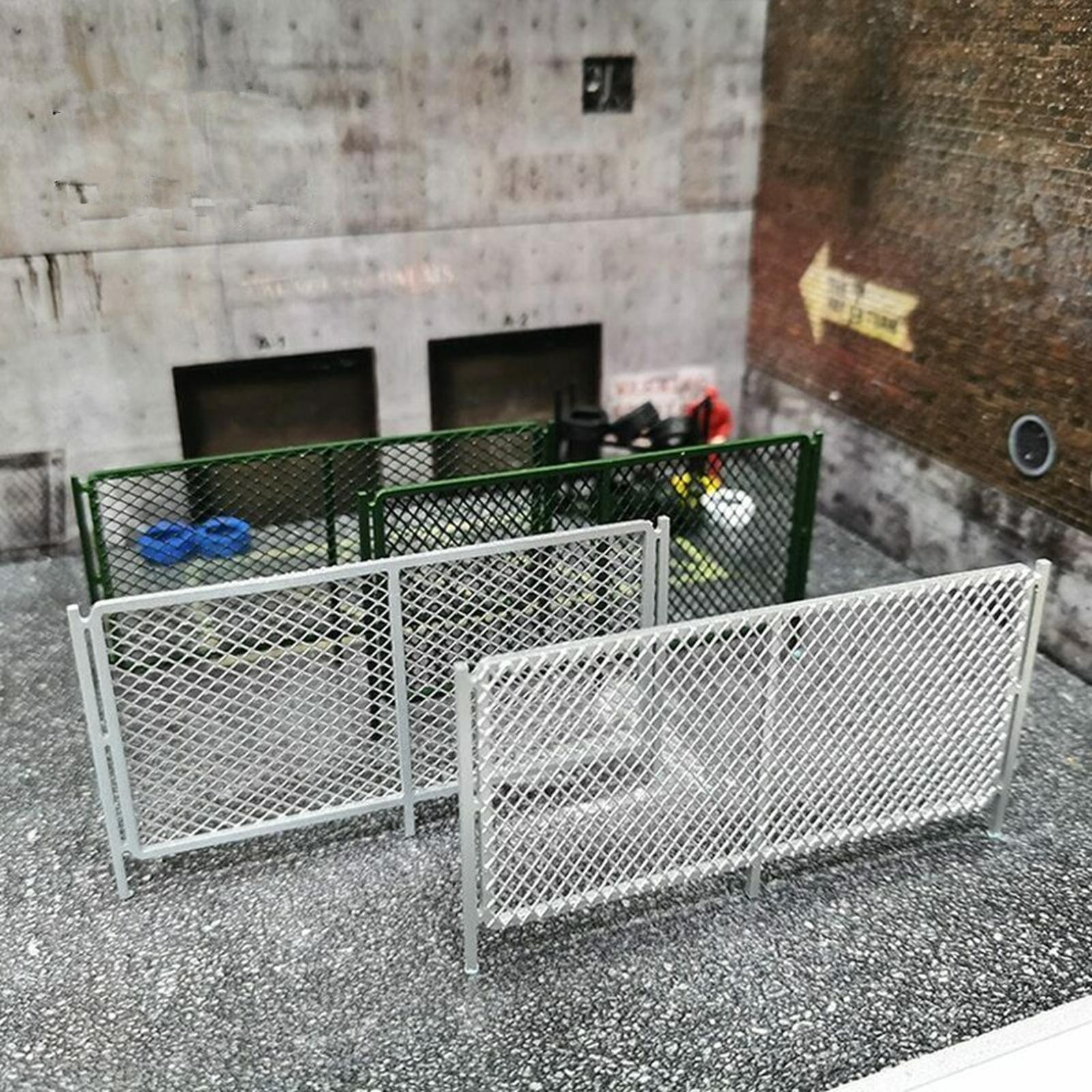 2Pcs 1/64 Fences Diorama DIY Car Model Toy Accessories Diorama Scenery Tools B