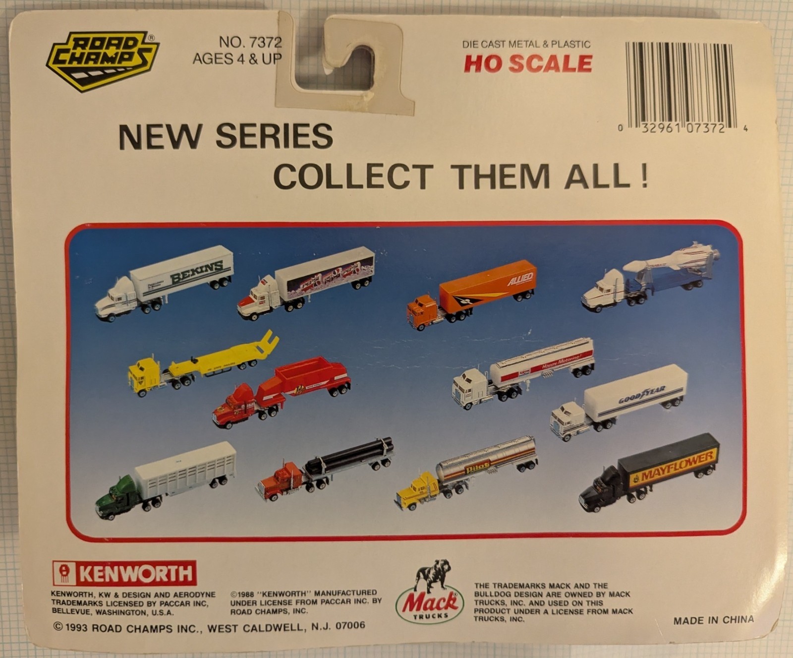 Road Champs Kenworth with NASA Rocket semi-trailer, new in package, 1993