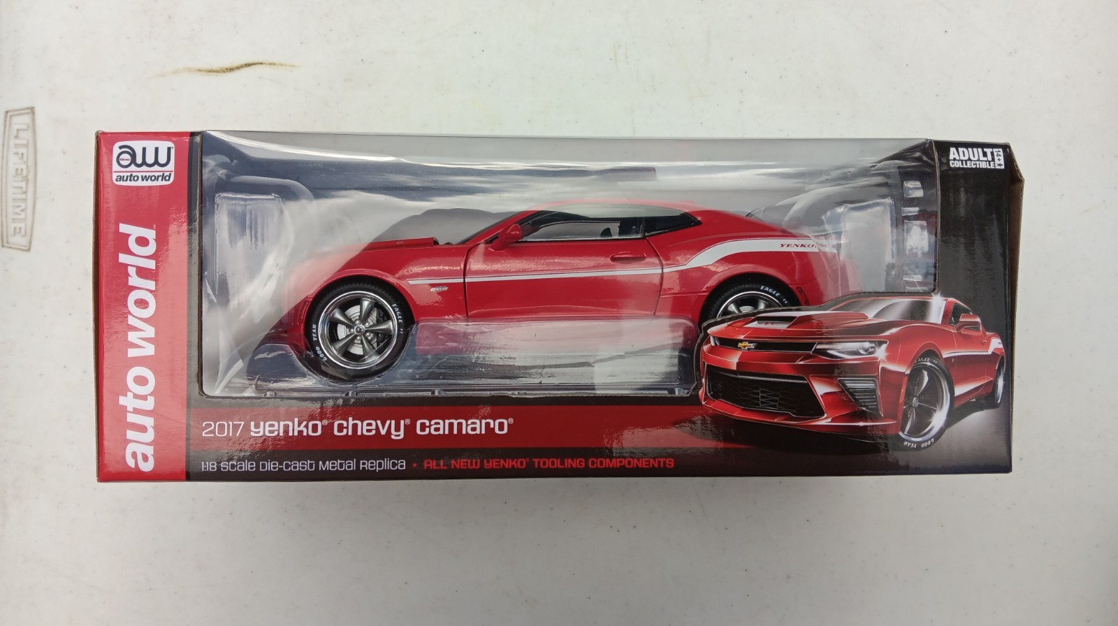 Auto World 1:18 2017 Chevrolet Yenko Chevy Camaro Red Diecast Metal Adult