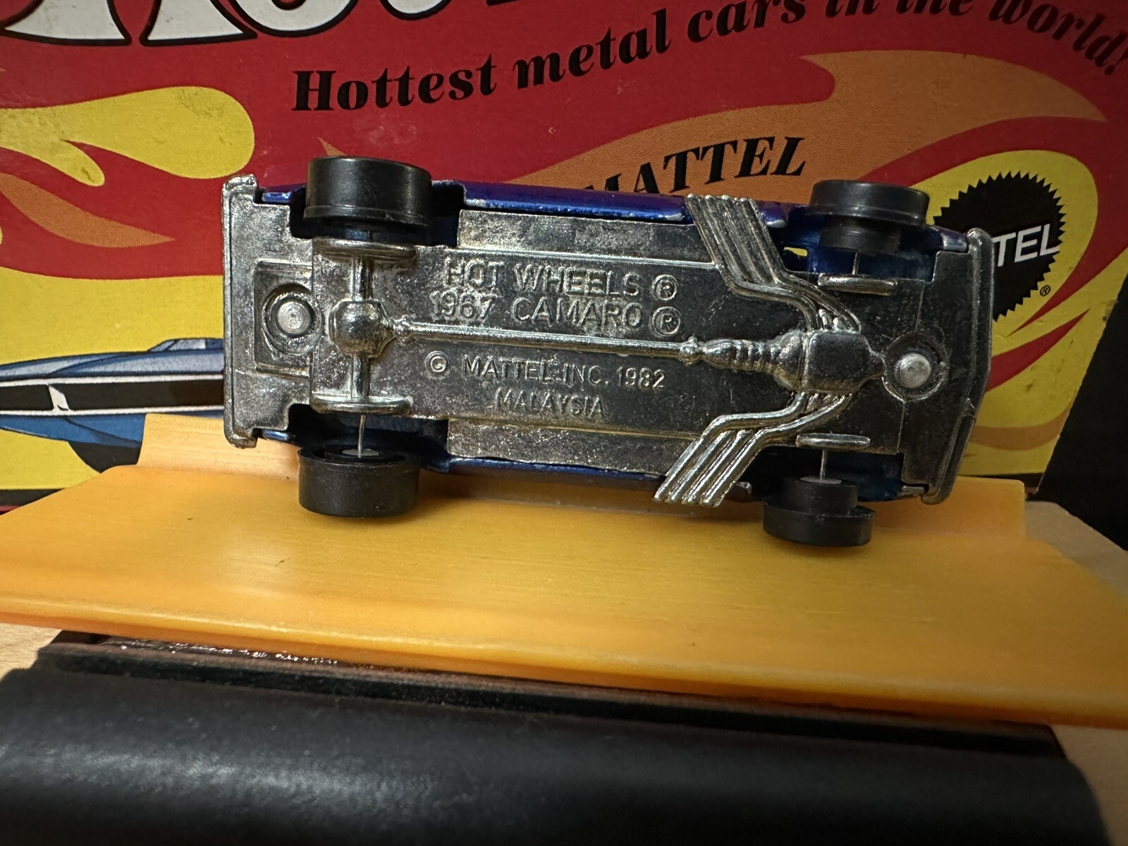 hot wheels 67 camaro Redlines Restoration/ Custom Build Blue W/ Blister & Button