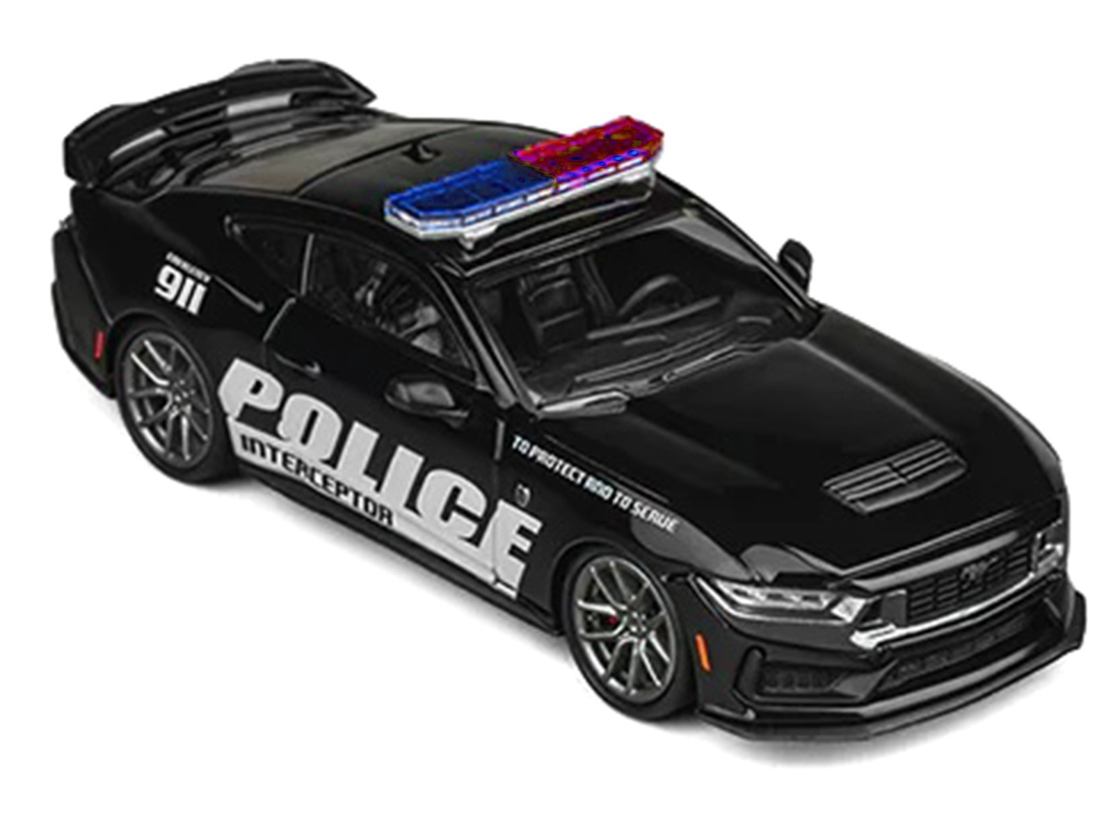 FORD MUSTANG DARK HORSE “POLICE” BLACK 1/64 BY CM MODEL CM64-DARKHORSE-PD01