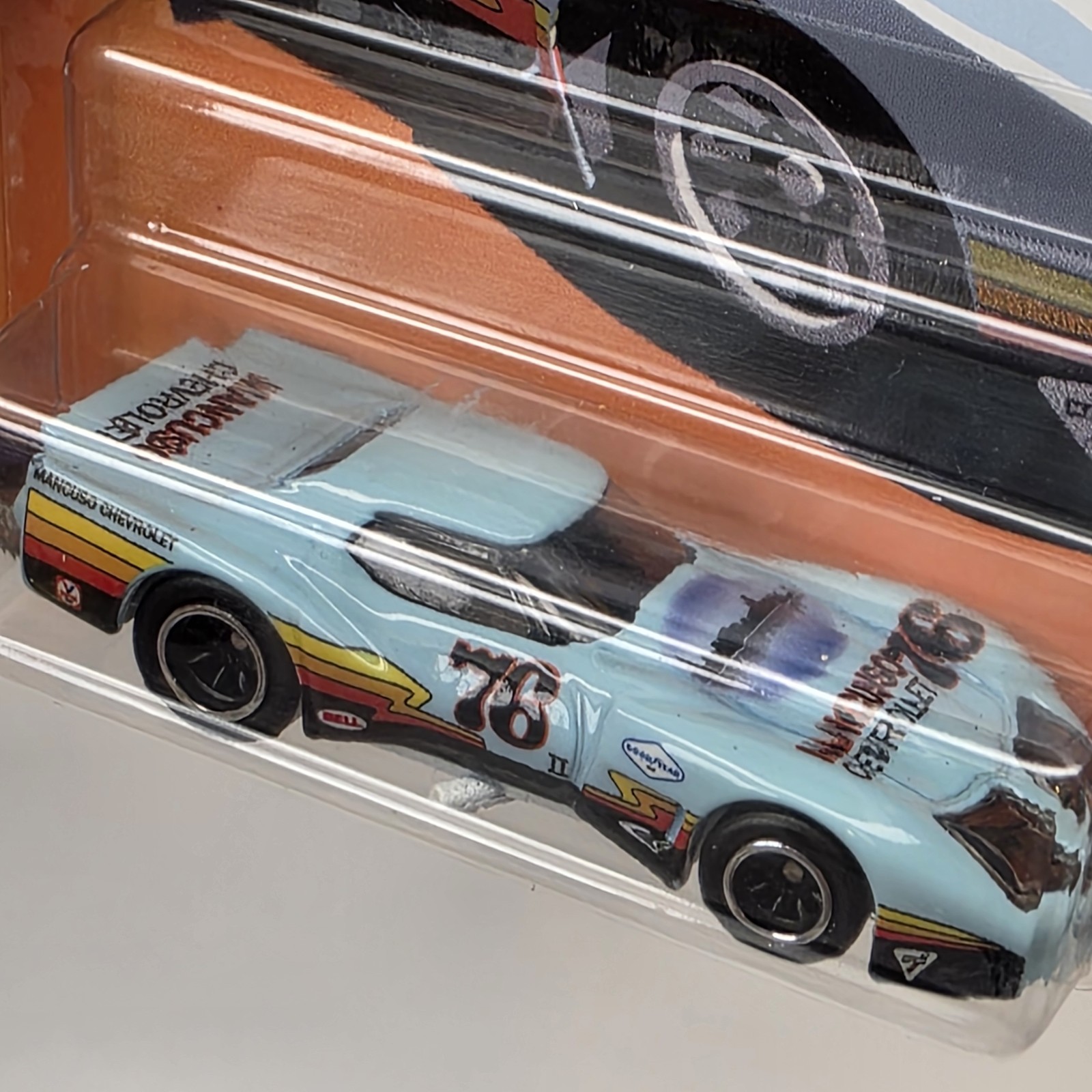 Hot Wheels Premium Car Culture Silhouettes ’76 Greenwood Corvette Light Blue RR