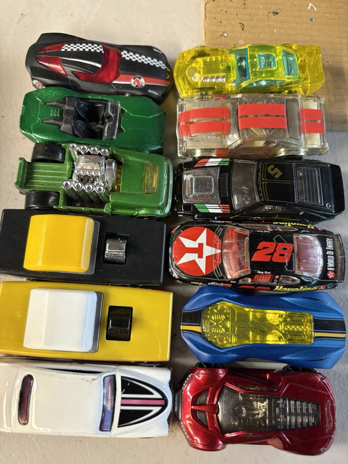 Loose Hot Wheels 11 Assorted Hot Wheels Plus 1 NASCAR. Lot Of 12