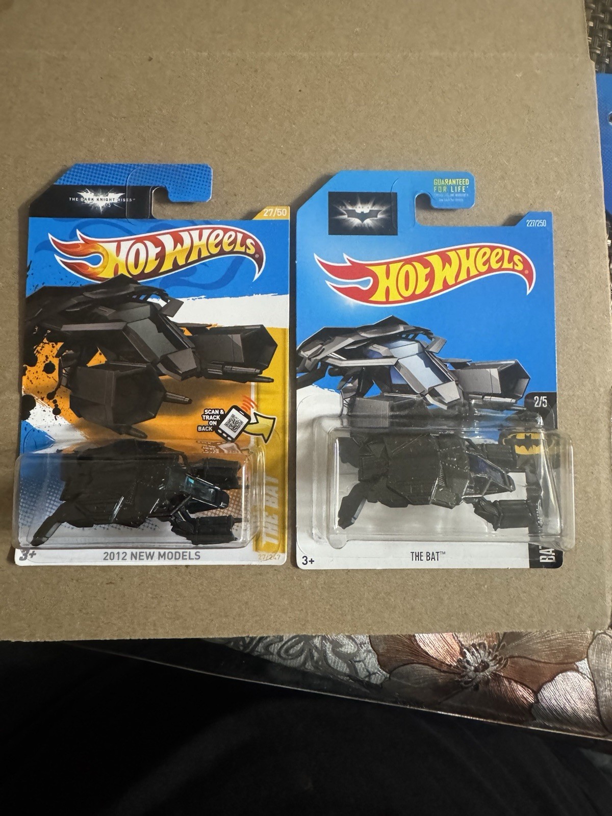 Hot Wheels 2012 New Models The Bat 27/50 Dark Knight Rises Batman & 2016 The Bat