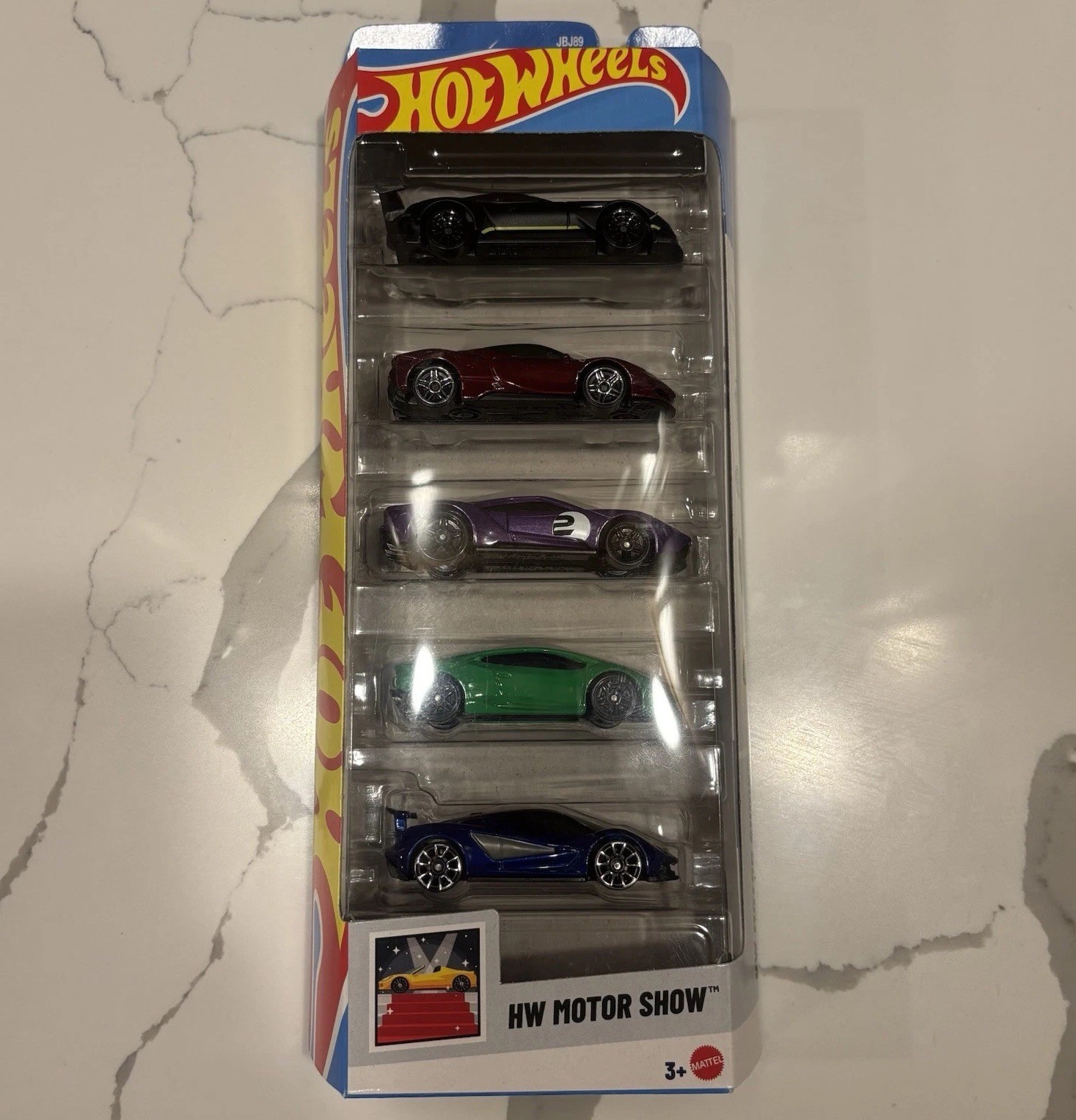 Hot Wheels 2025 HW Motor Show 5 Pack Aston Martin Ferrari Ford Lamborghini Lotus