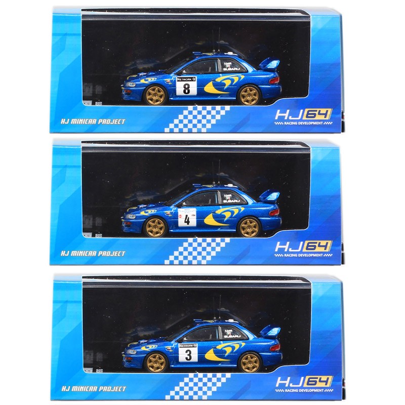 1/64 Scale Subaru Impreza WRC #3 #4 #8 RAC Rally 1997 Model Car Toy Hobby Japan