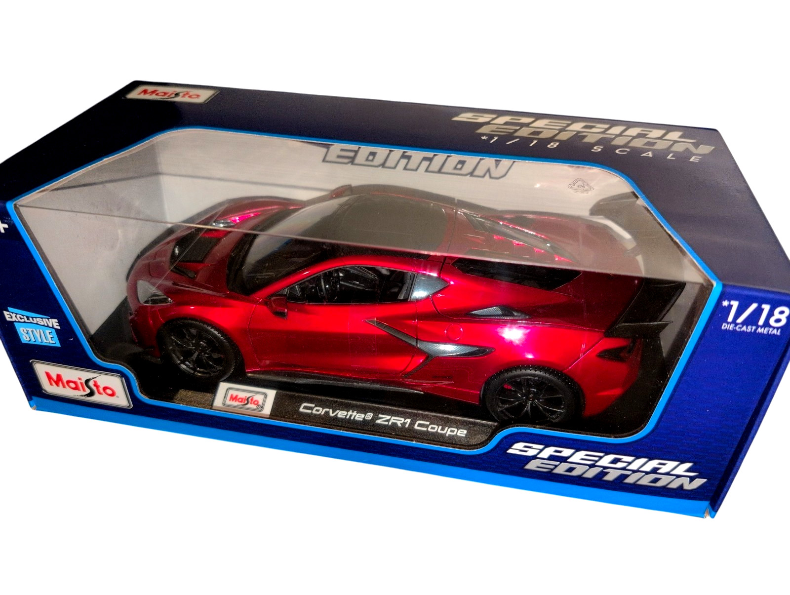 Corvette ZR1 Coupe 1:18 Maisto Special Edition Model Car – Red Metallic – Boxed