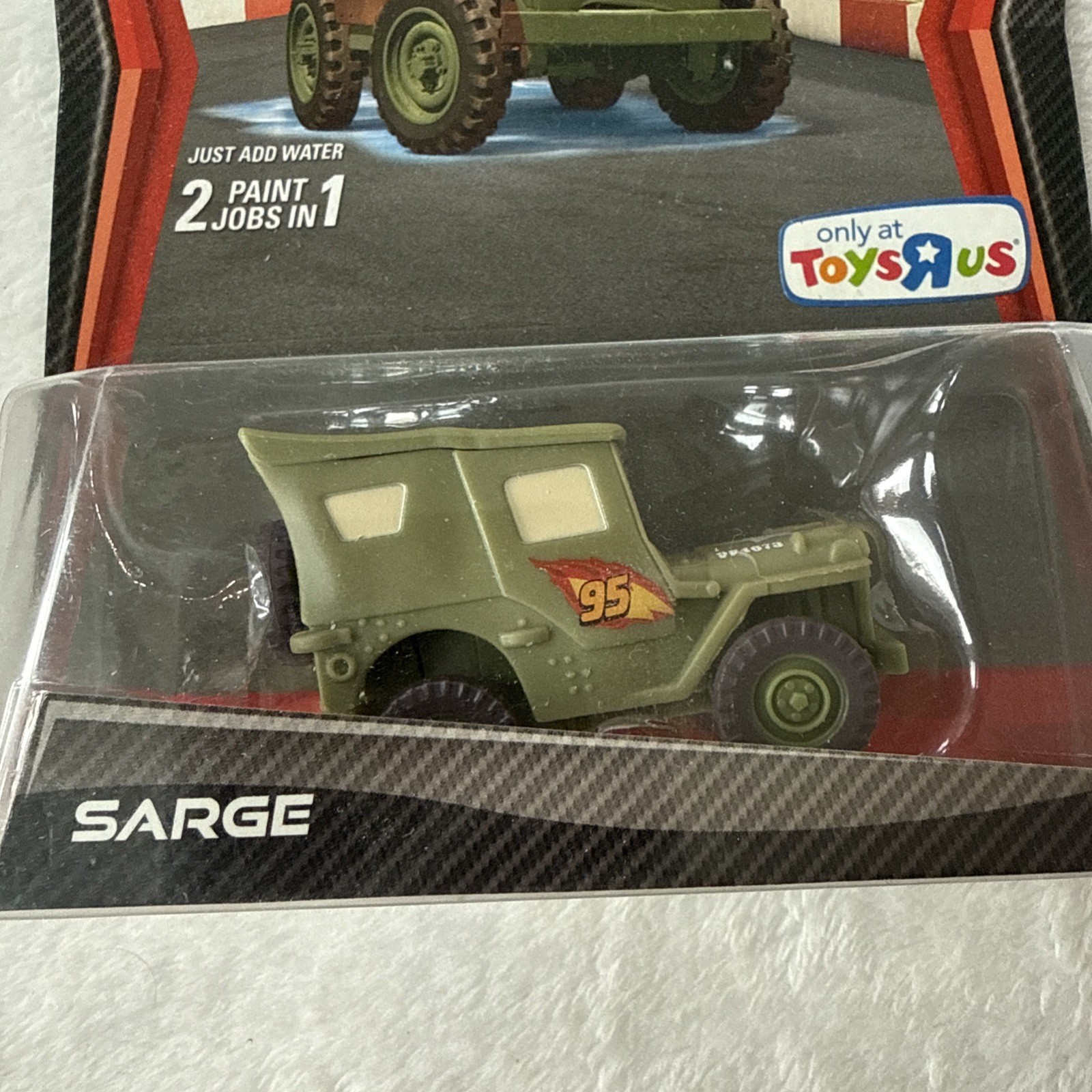Disney Pixar Cars 2-n-1 Color Changers Sarge Toys R Us 2010 Mattel Rare NIB
