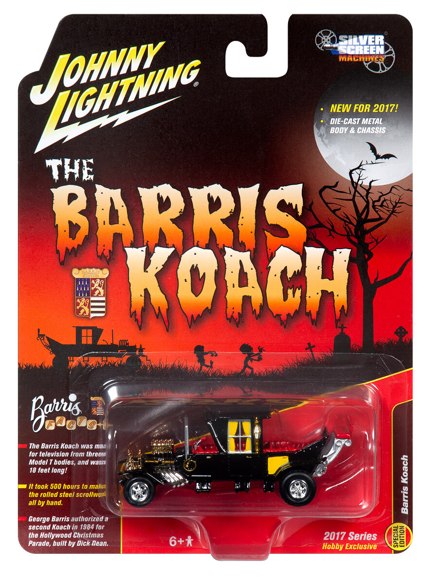 Johnny Lightning *THE MUNSTERS* Barris Koach & Drag-u-la Hollywood Car Set *NIP*