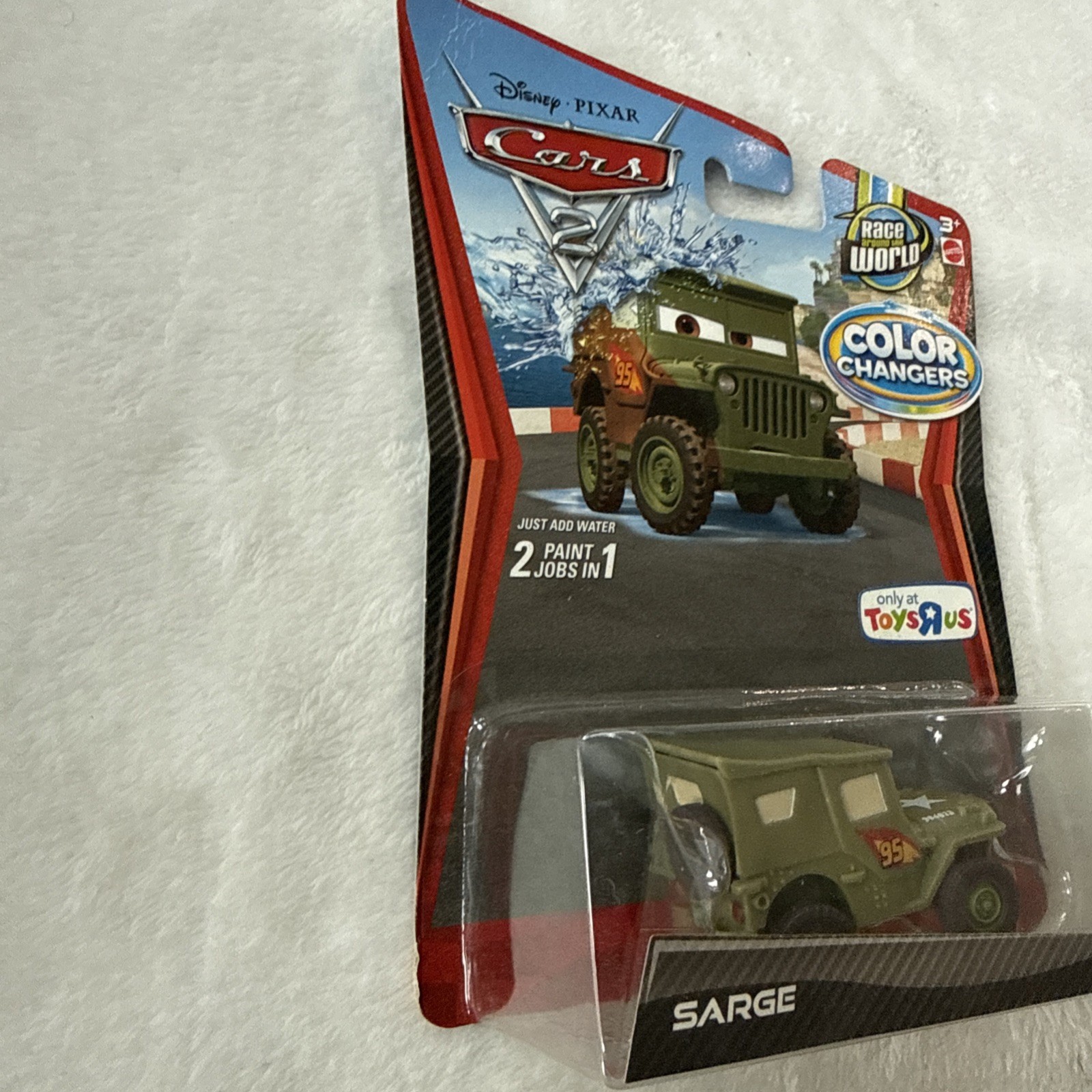 Disney Pixar Cars 2-n-1 Color Changers Sarge Toys R Us 2010 Mattel Rare NIB