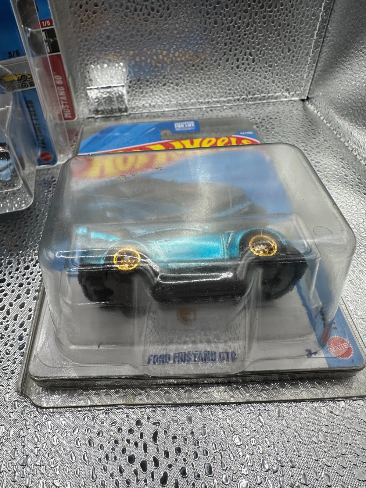 Hot Wheels Ford Mustang GTD Super Treasure Hunt and Normal Cars Lot of 3 w Case
