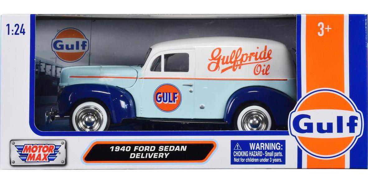 1940 Ford Sedan Delivery Light Blue and White Gulf Oil-Gulfpride Gulf Die-Cast