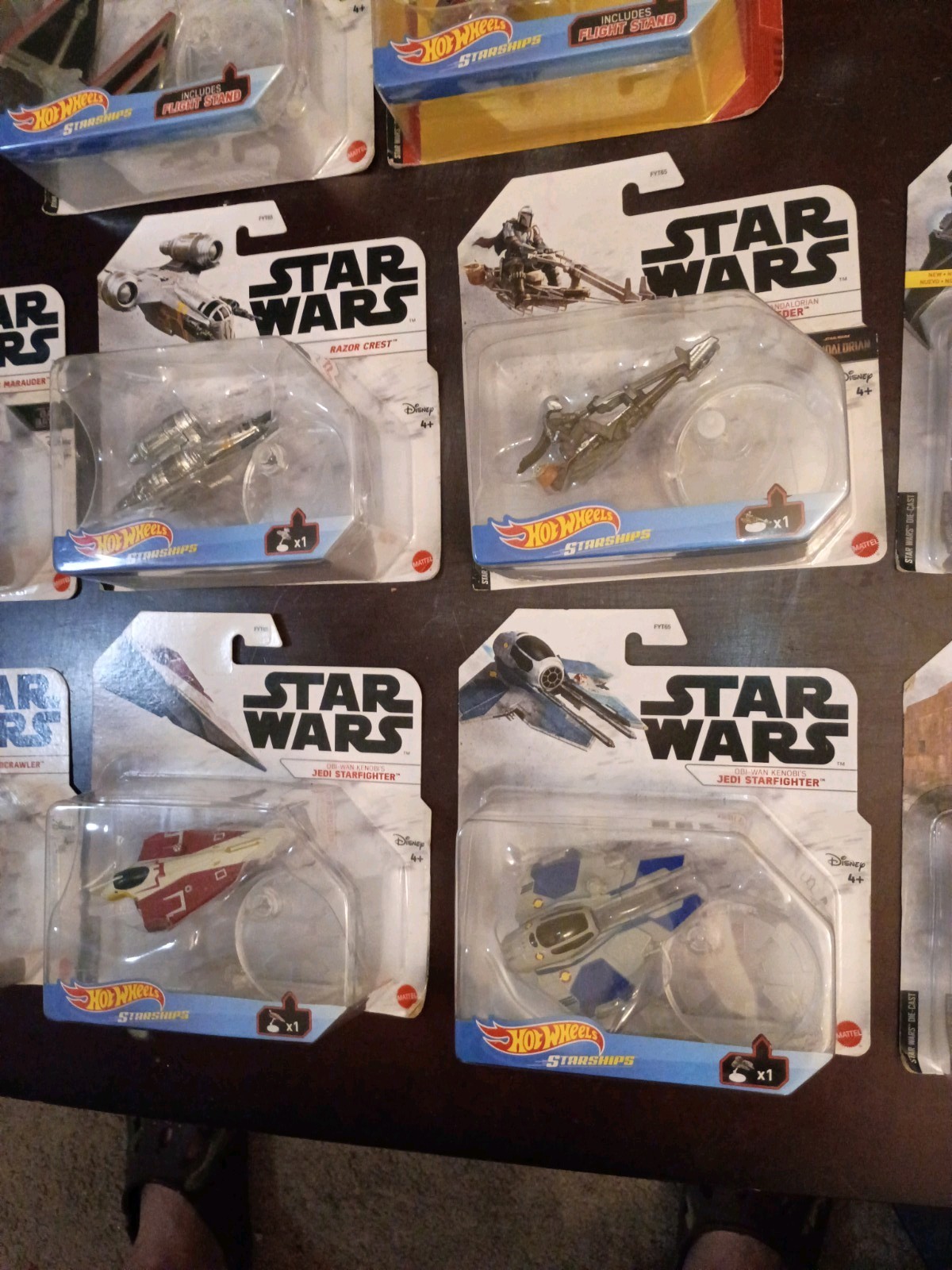 Hot Wheels Star Wars Starships Lot Of 10 Tie Dagger Razorcrest Starfighters
