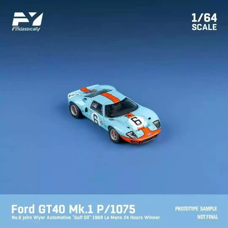 Findassically 1:64 Ford GT40 Mk.I Le Mans Race Car Diecast Model – High-quality