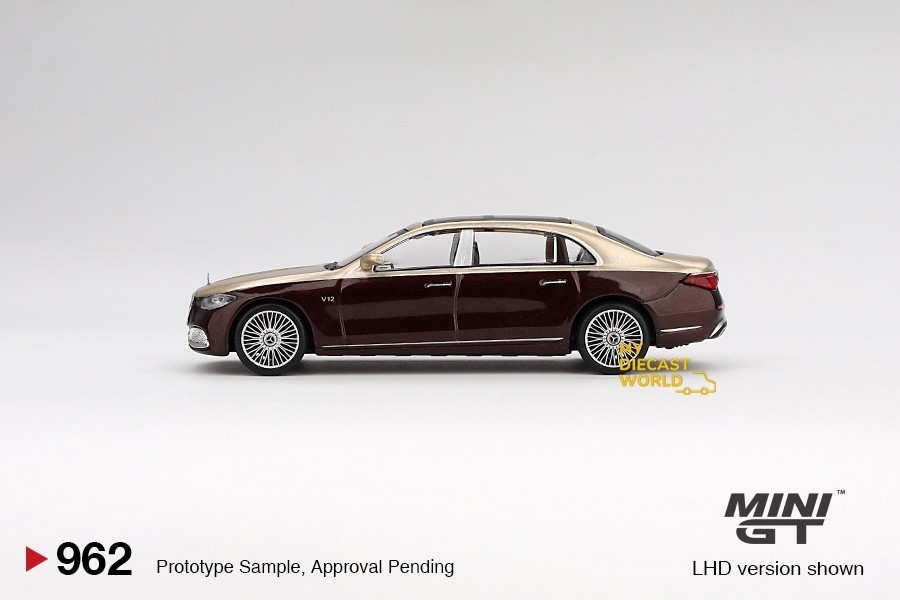 1/64 Mini GT #962 Mercedes-Maybach S680 Gold Dark Red Metallic MGT00962
