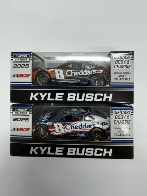2025 Kyle Busch Cheddar’s Salutes / Cheddar’s Blue 1:64 Two Car Diecast Set