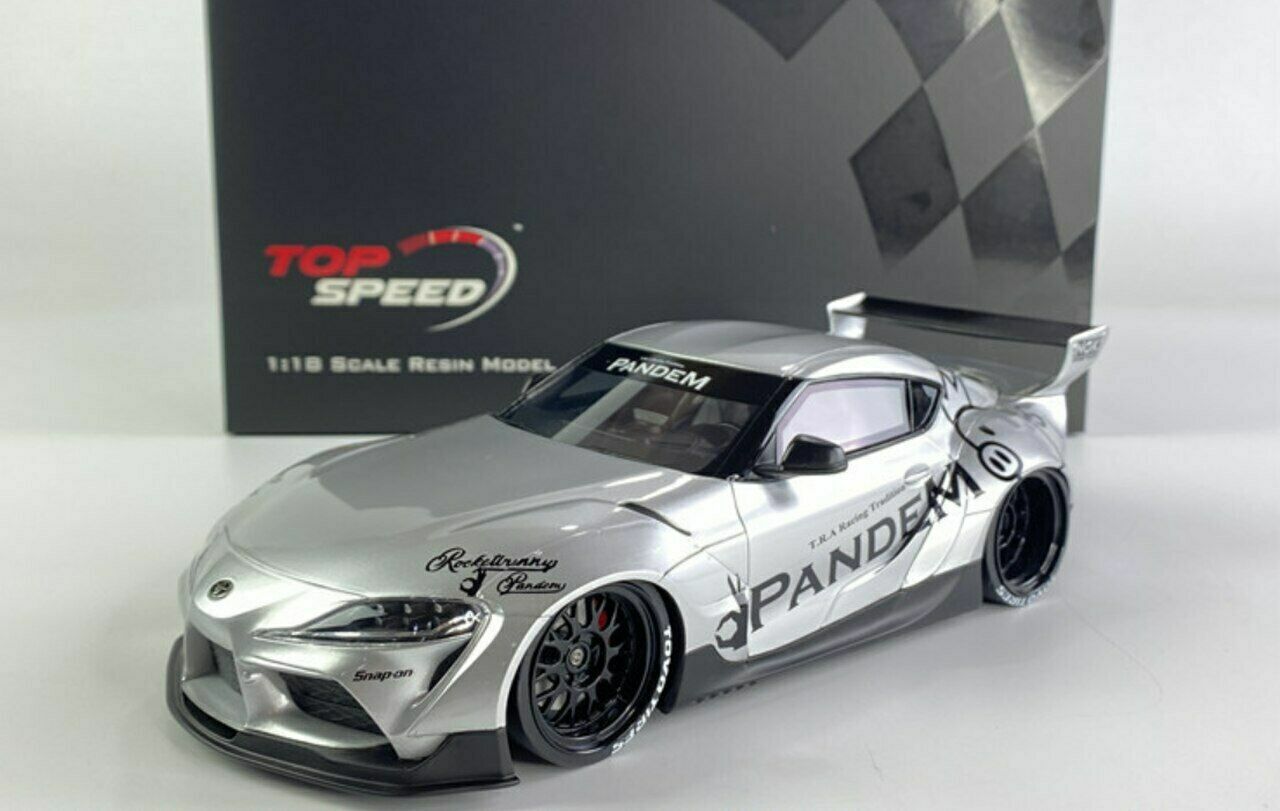2020 TOYOTA PANDEM GR SUPRA V1.0 1:18 RESIN TS0297 SILVER ACME