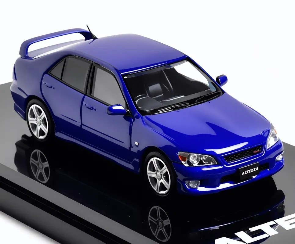 Hobby Japan 1:64 Blue Altezza RS200 Spoiler Sport Model Diecast Metal Car