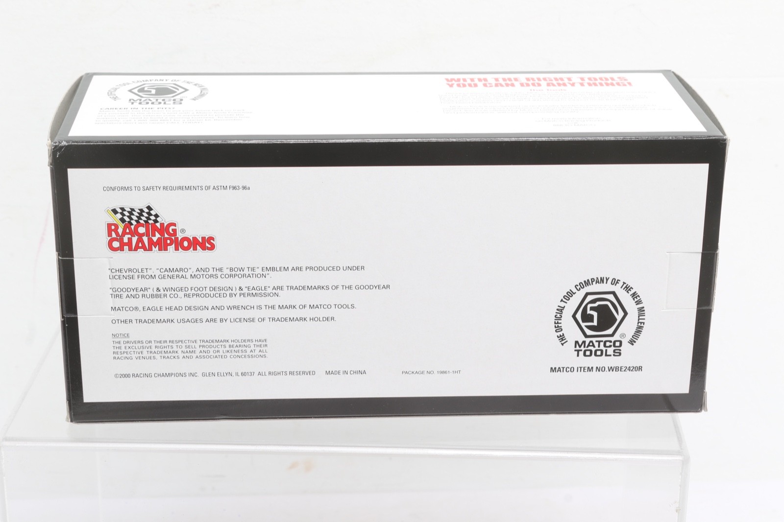 MATCO TOOLS WHIT BAZEMORE CAMERO FUNNY CARS 1:24 DIE CAST WBE2420R