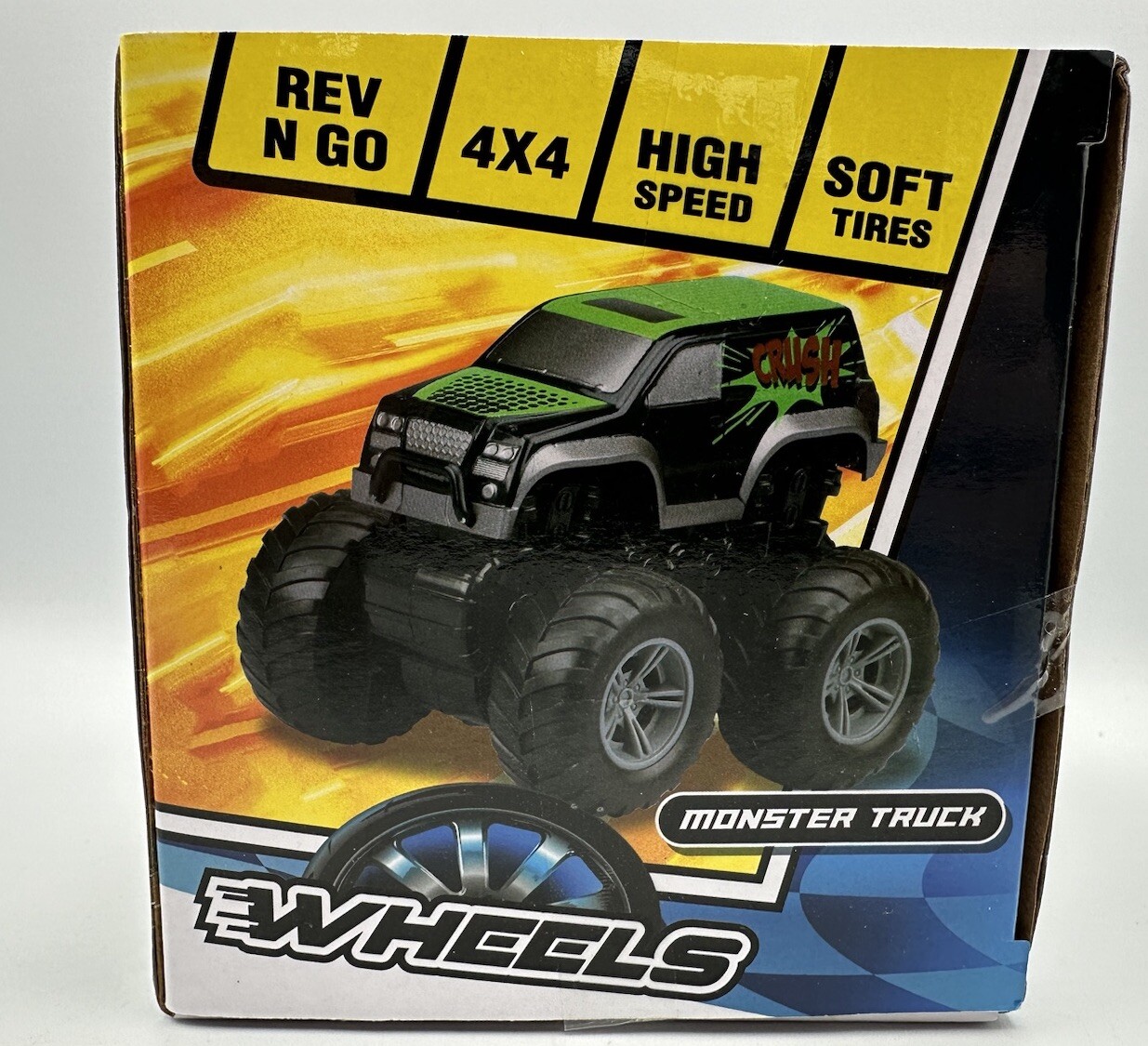 Wheels Monster Truck Rev N Go 4X4 Soft Tires High Speed Kid Galaxy Collectible