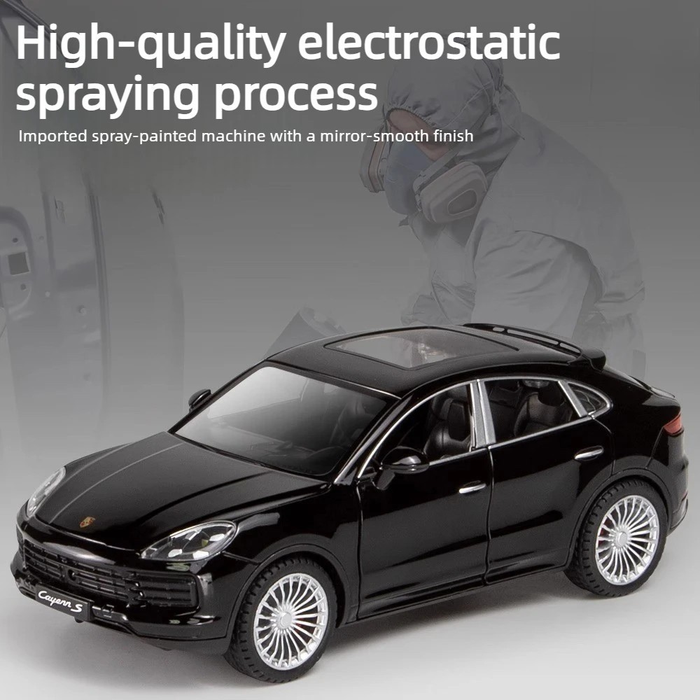 1:24 Porsche Cayenne S Classic Alloy Diecast Car Model Sound Light Collectible