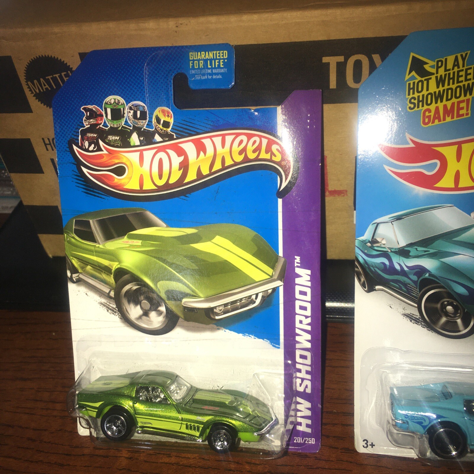 Hot Wheels HW Showroom ’69 Corvette Green & Blue Kmart KDays Color Exclusive Lot