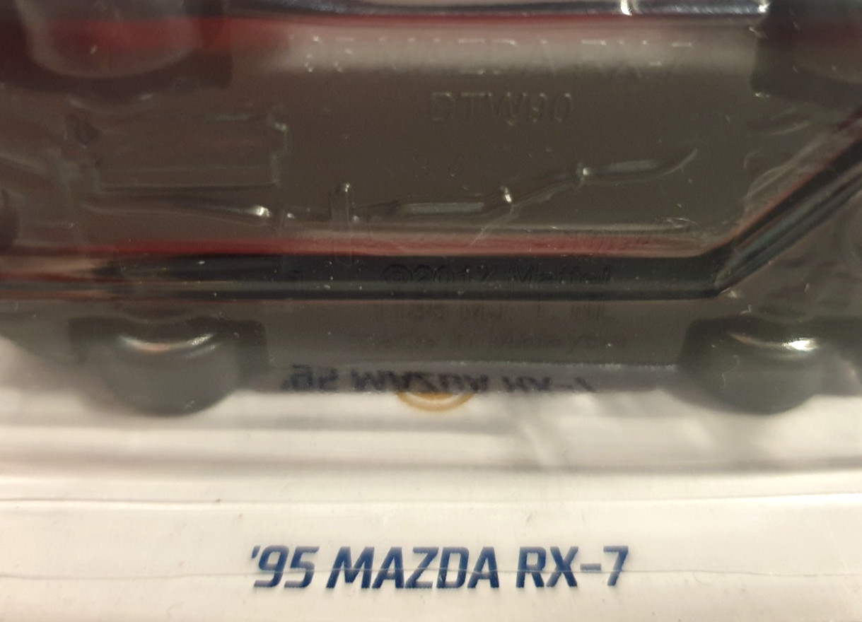 Hot Wheels Super TREASURE HUNT ’95 Mazda RX-7 Factory Fresh in Protector