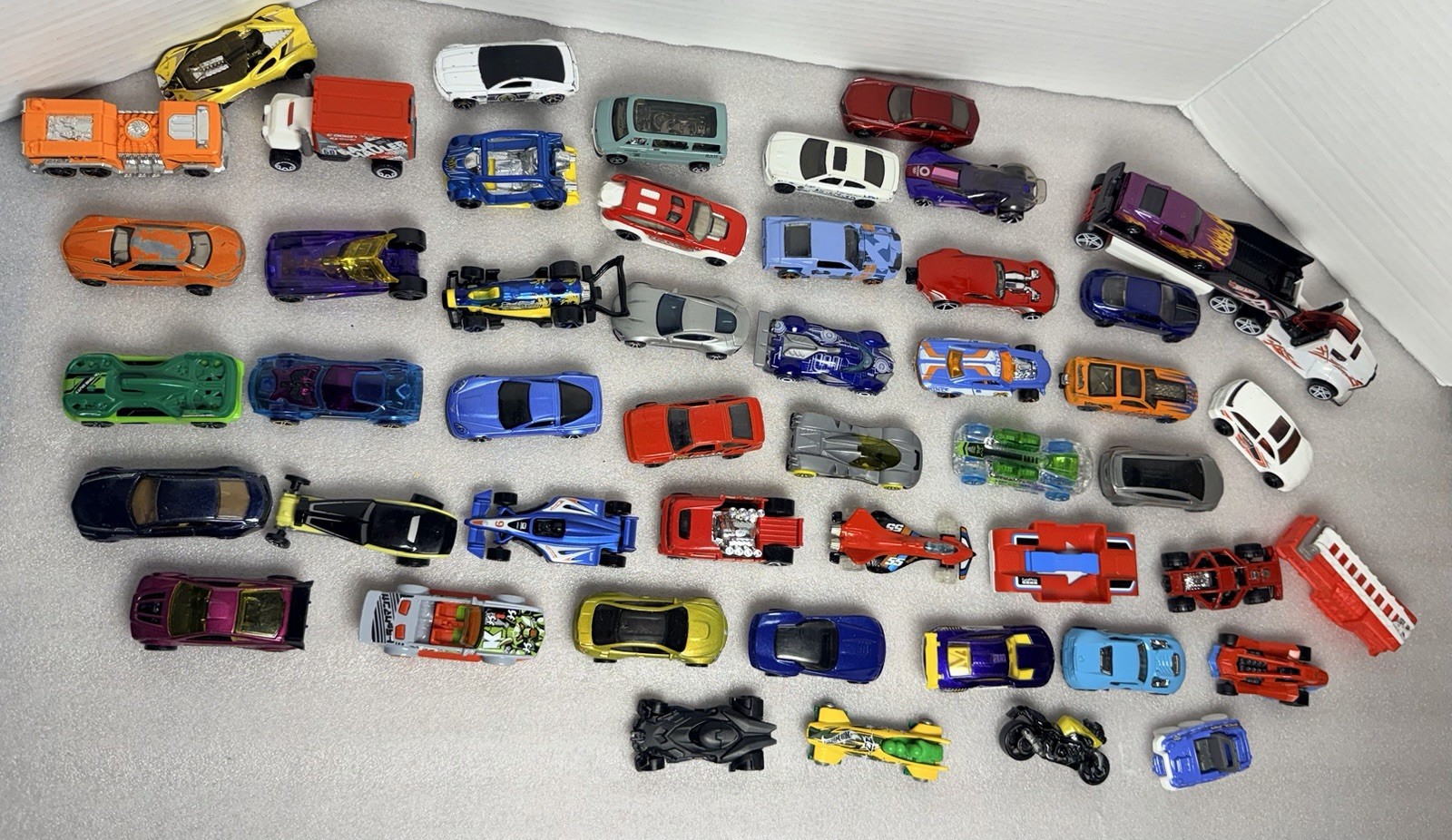 Hot Wheels Diecast Cars, Trucks, Van, Motorcycle Mixed Lot of 49