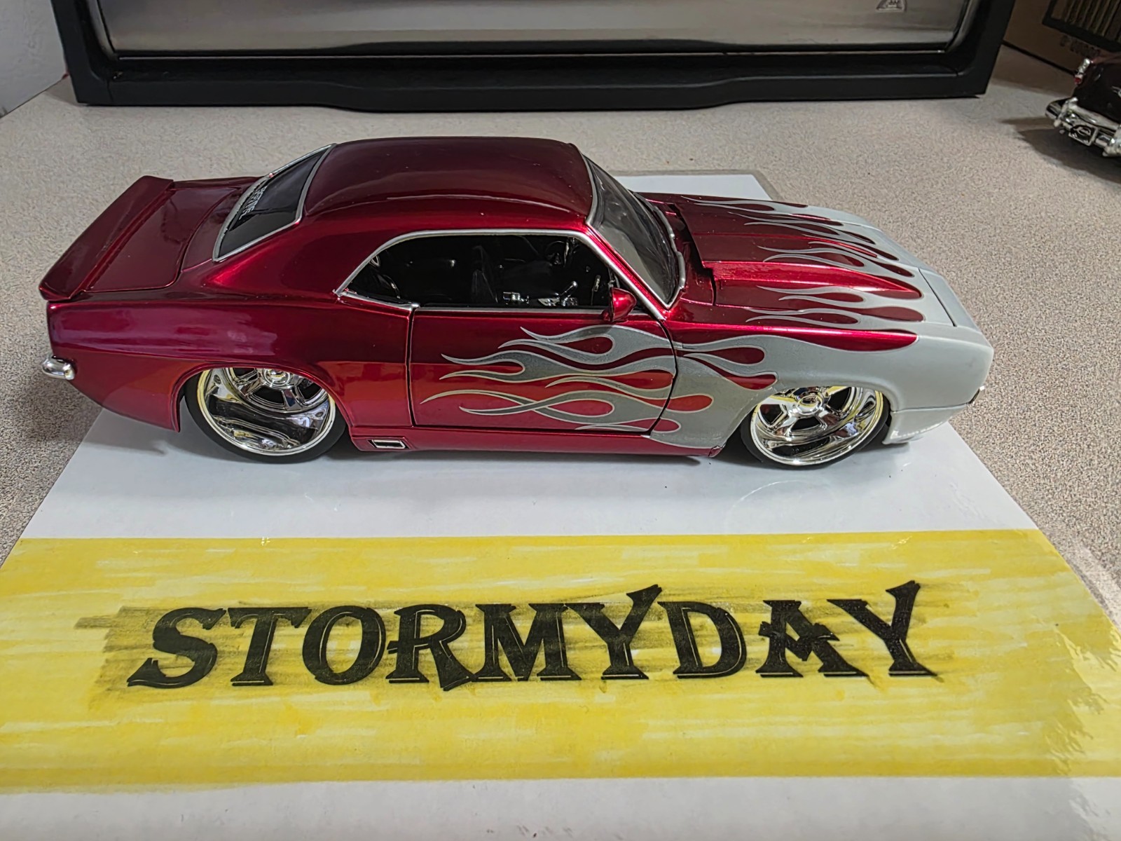 JADA BIGTIME MUSCLE 1969 CAMARO flames ULTRA RARE SCARCE 1/24 metallic red