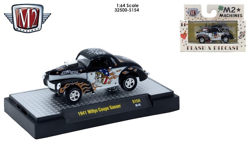 1941 Willys Coupe Gasser M2 Machines Auto-Thentics S154 Limited Edition 8,000